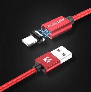 Wholesale Cable Phone Lead Cord red 3A Magnetic Fast Charging Sync Data Charger