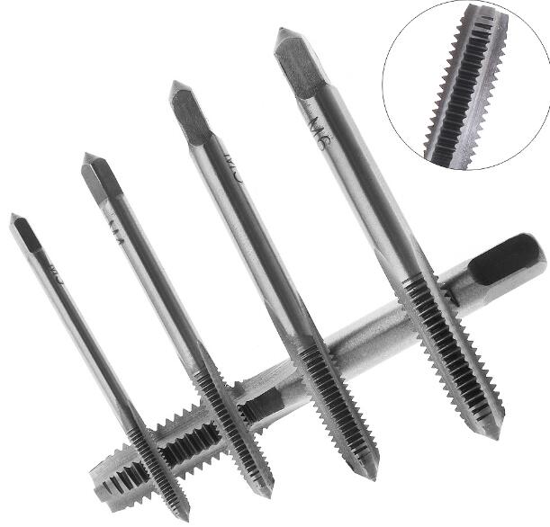 Wholesale 5pcs HSS Tap & Die Machine Spiral Point Straight Fluted Screw ...